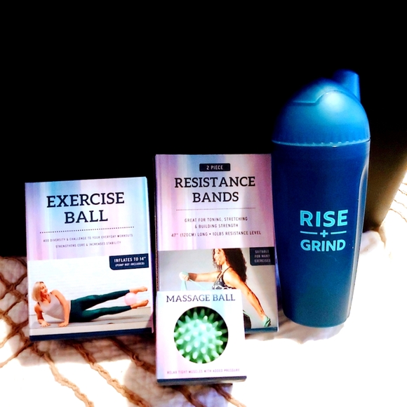 Set of 4 Beginner's Exercise/Workout Supplies - Picture 1 of 4